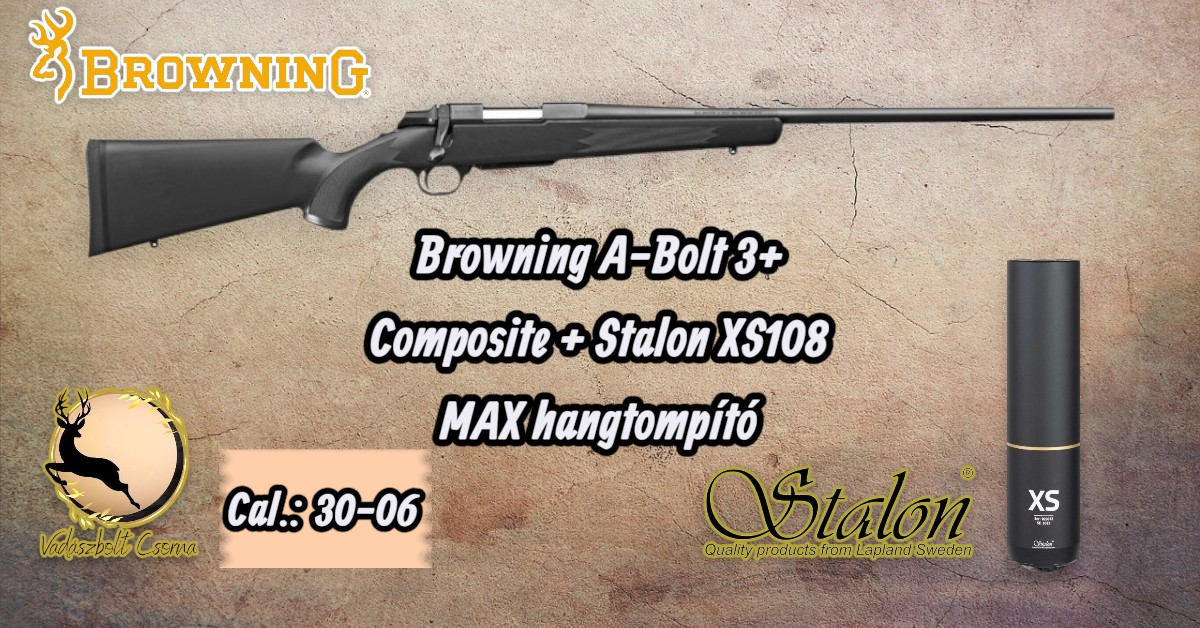 Browning A-Bolt Composit + Stalon XS108 MAX hangtompító